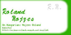 roland mojzes business card